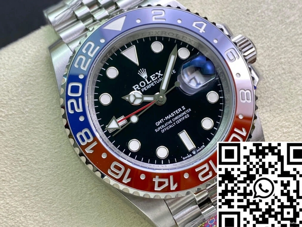 Clean M126710BLRO-0001 Rolex GMT Master Factory Dial II Black 0307